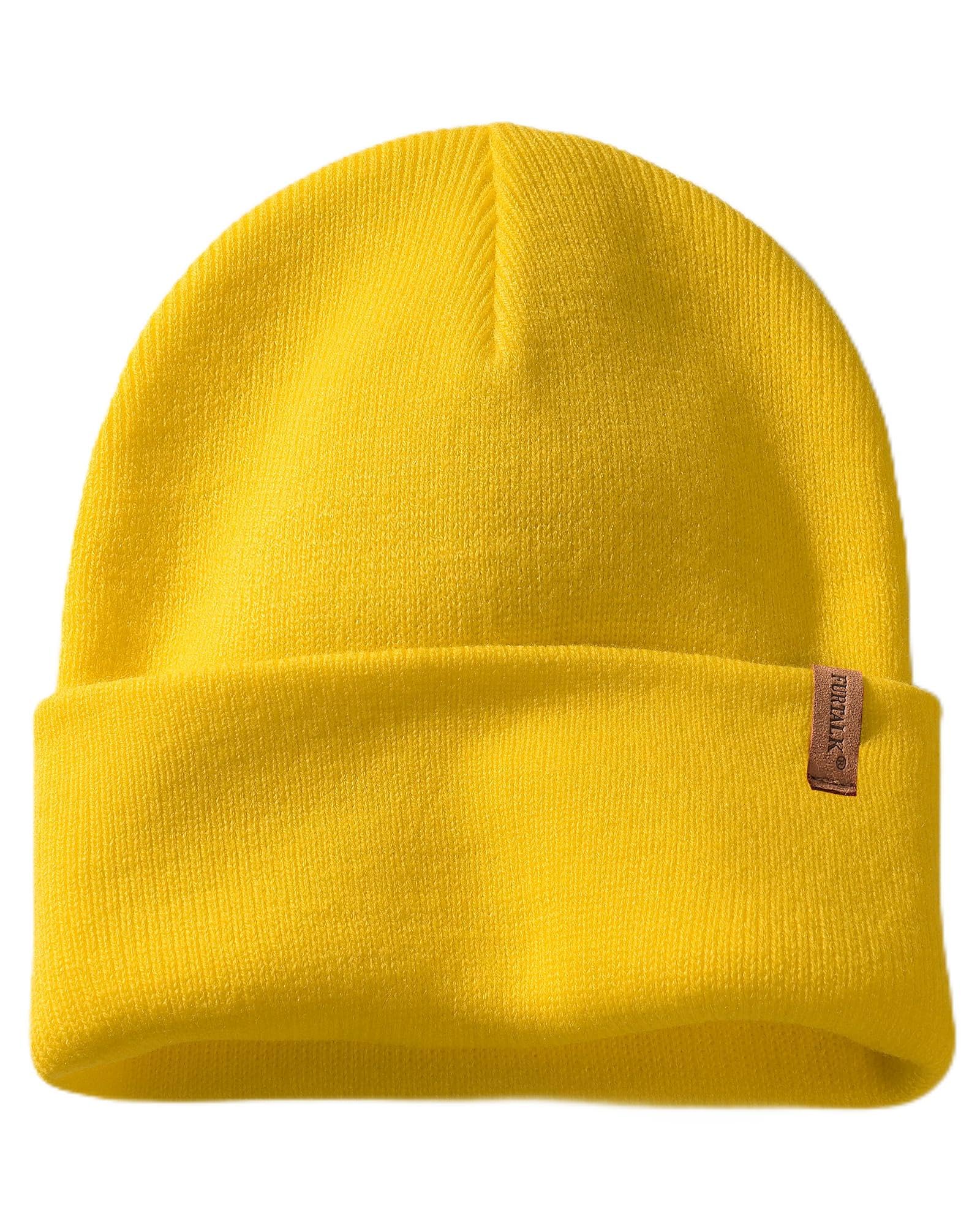 FURTALK Beanie for Men Women Cuffed Thick Knitted Unisex Winter Hat Beanies Skull Cap